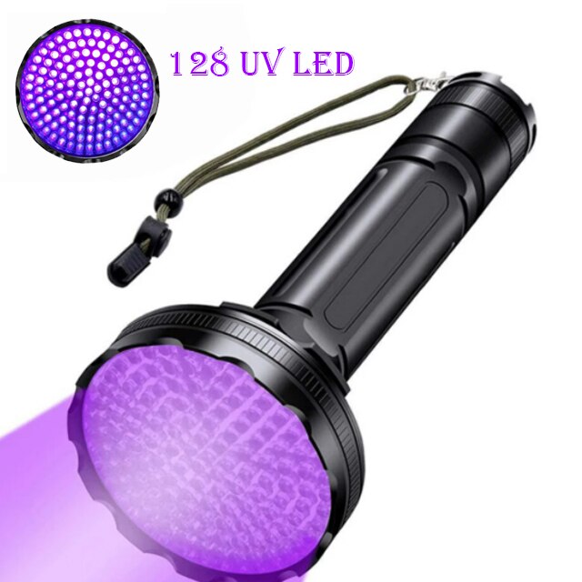 Ultraibolya LED-es zseblámpa - 128 UV LED