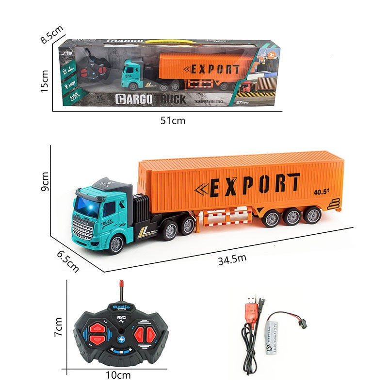 RC modell teherautó konténerrel