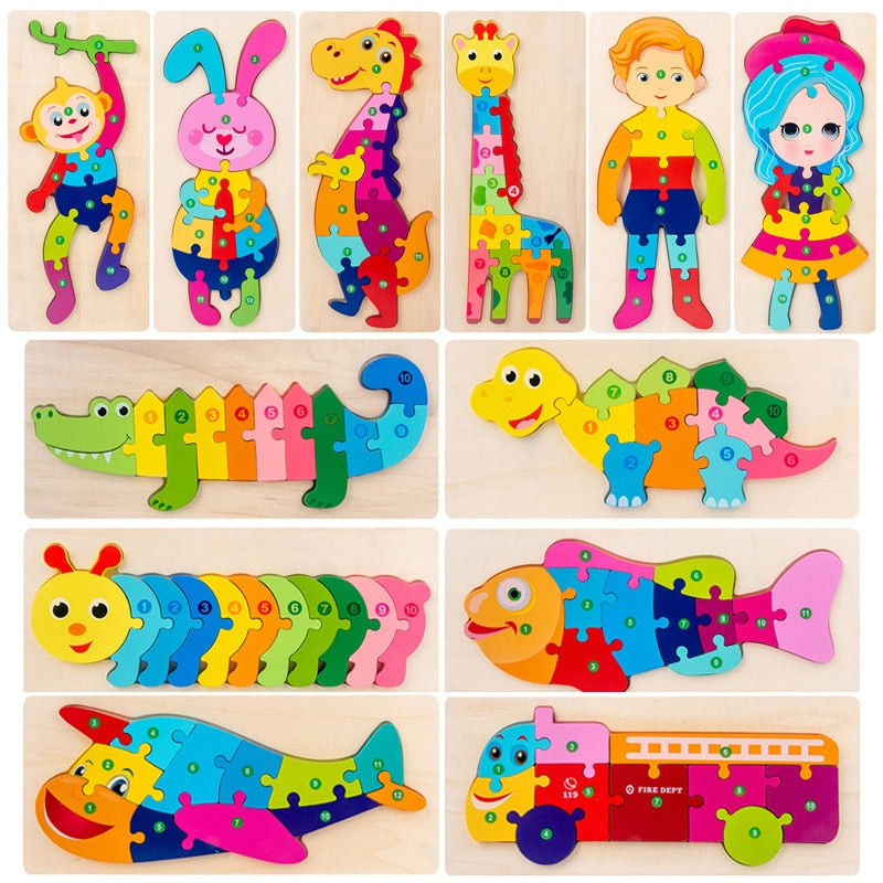 Gyermek fa puzzle - több változatban