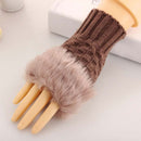 Női ujjatlan kesztyű szőrmével - több változatban