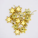 Karácsonyi dekorációs csillagok 12 db - több színben