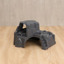 Alagút a fából készült vasútpályához - több változatban