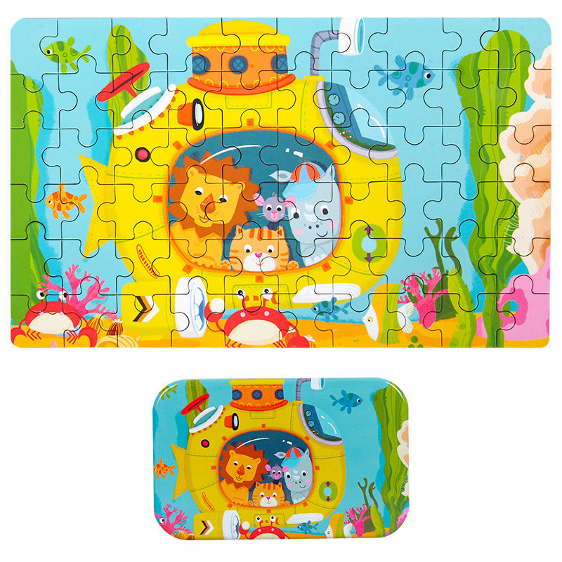 Gyermek puzzle dobozban 60 darab - több változatban