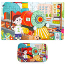 Gyermek puzzle dobozban 60 darab - több változatban