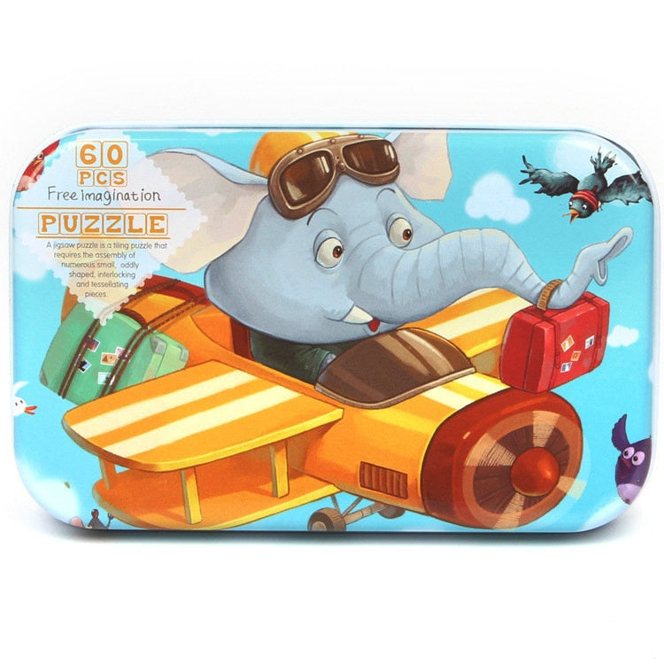 Gyermek puzzle dobozban 60 darab - több változatban