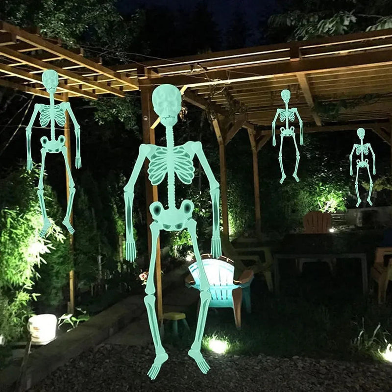 Fluoreszkáló csontváz Halloween dekoráció - több változatban