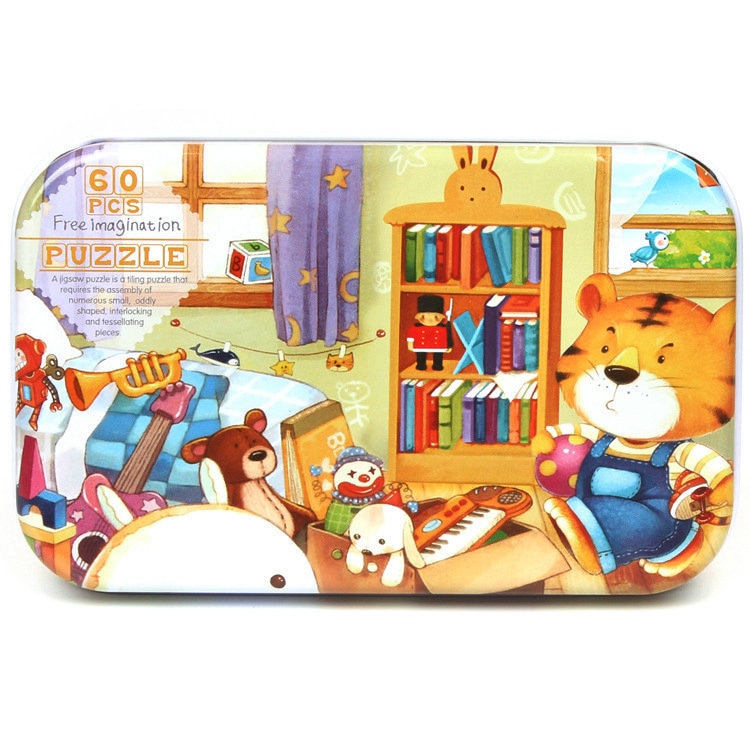 Gyermek puzzle dobozban 60 darab - több változatban