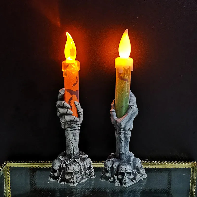 Kísérteties mesterséges gyertya Halloween dekoráció - több színben