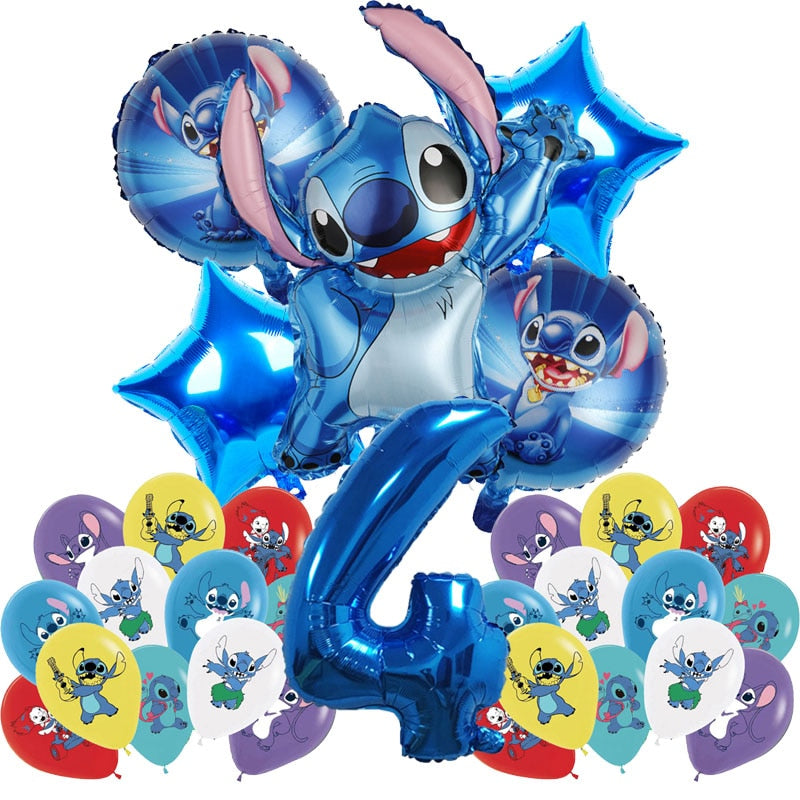 Nagy születésnapi lufi készlet Lilo és Stitch - több változatban