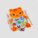 Mágneses horgász játék macska motívummal