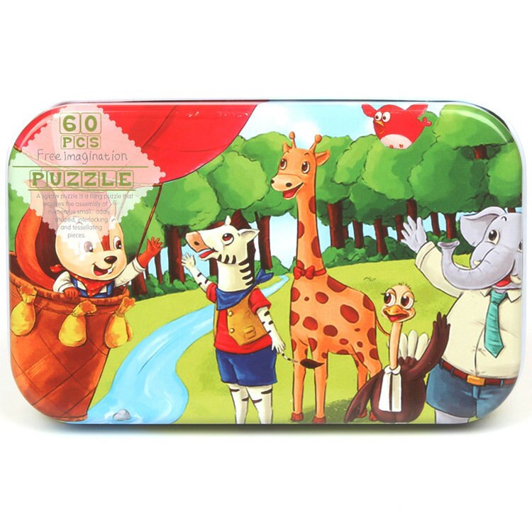Gyermek puzzle dobozban 60 darab - több változatban
