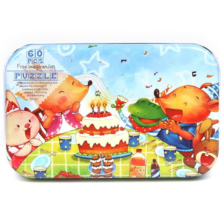Gyermek puzzle dobozban 60 darab - több változatban