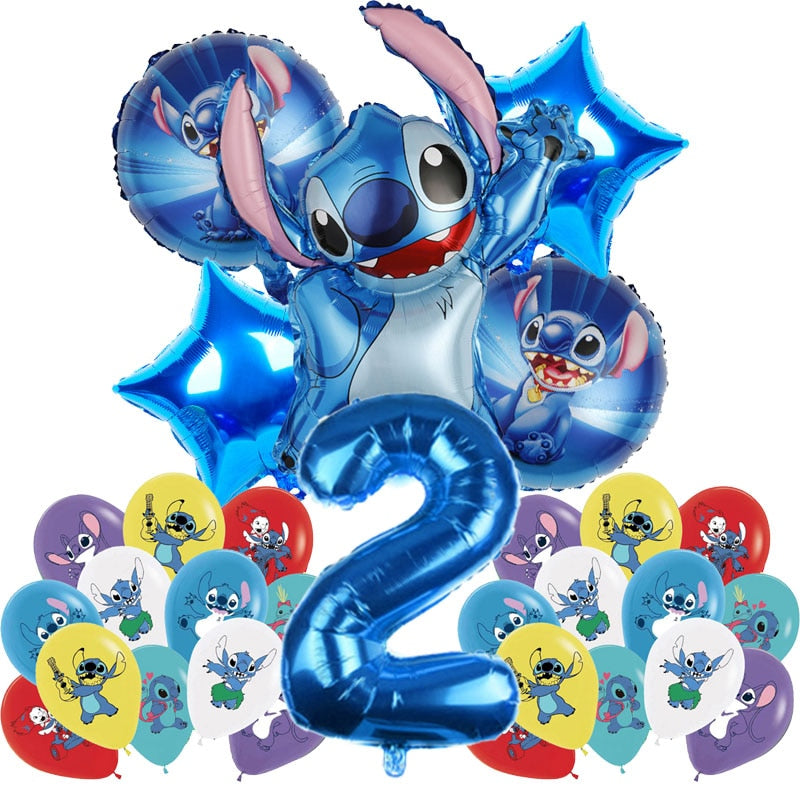 Nagy születésnapi lufi készlet Lilo és Stitch - több változatban