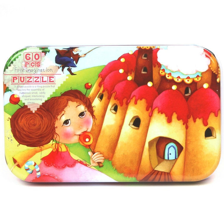 Gyermek puzzle dobozban 60 darab - több változatban