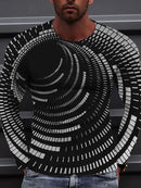 Férfi hosszú ujjú póló 3D nyomtatással - több változatban