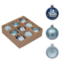 Karácsonyfa gömbök 9 db - több változatban