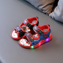 Gyerek világító szandál Pókember - több színben