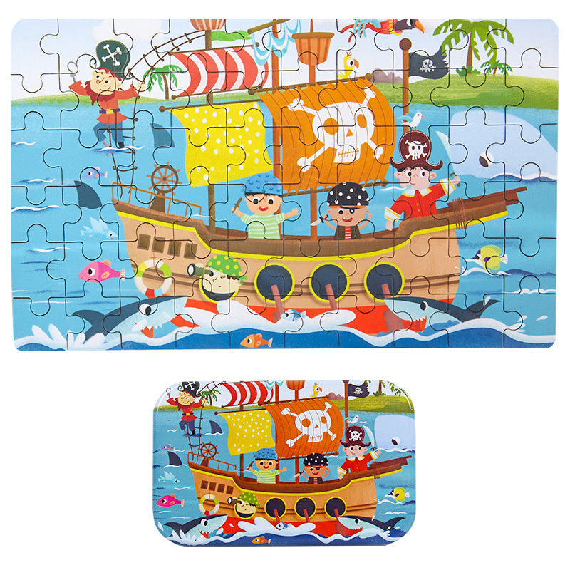 Gyermek puzzle dobozban 60 darab - több változatban