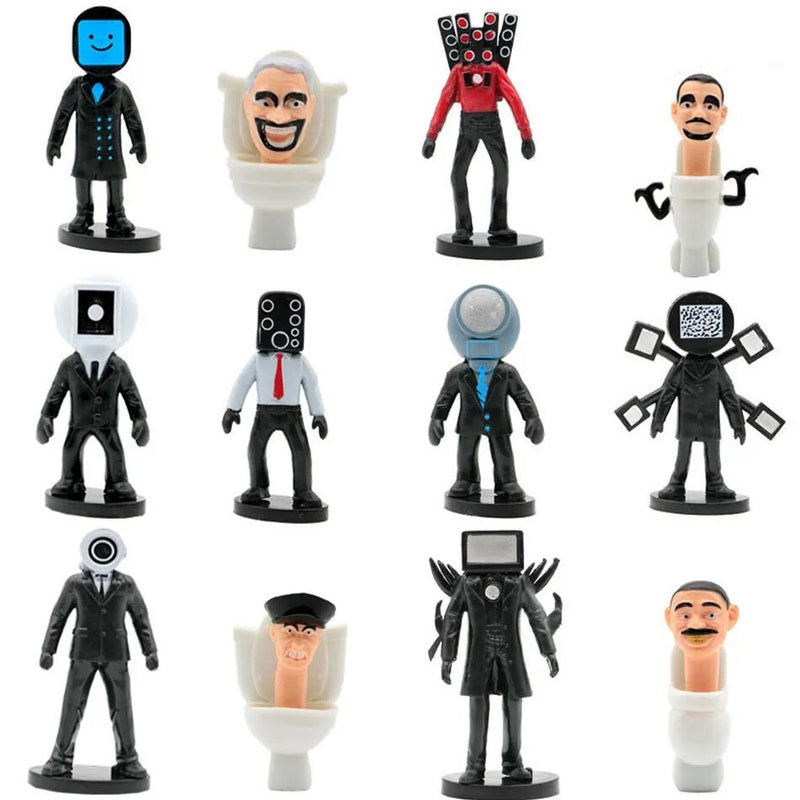 Figurák Skibidi Toilet - 12 db