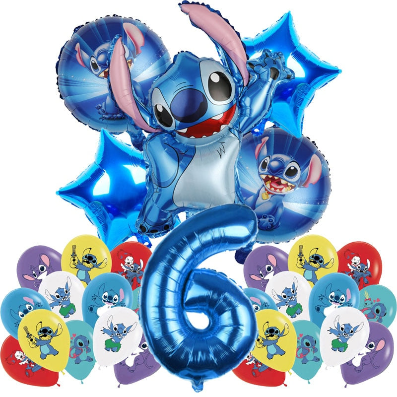 Nagy születésnapi lufi készlet Lilo és Stitch - több változatban