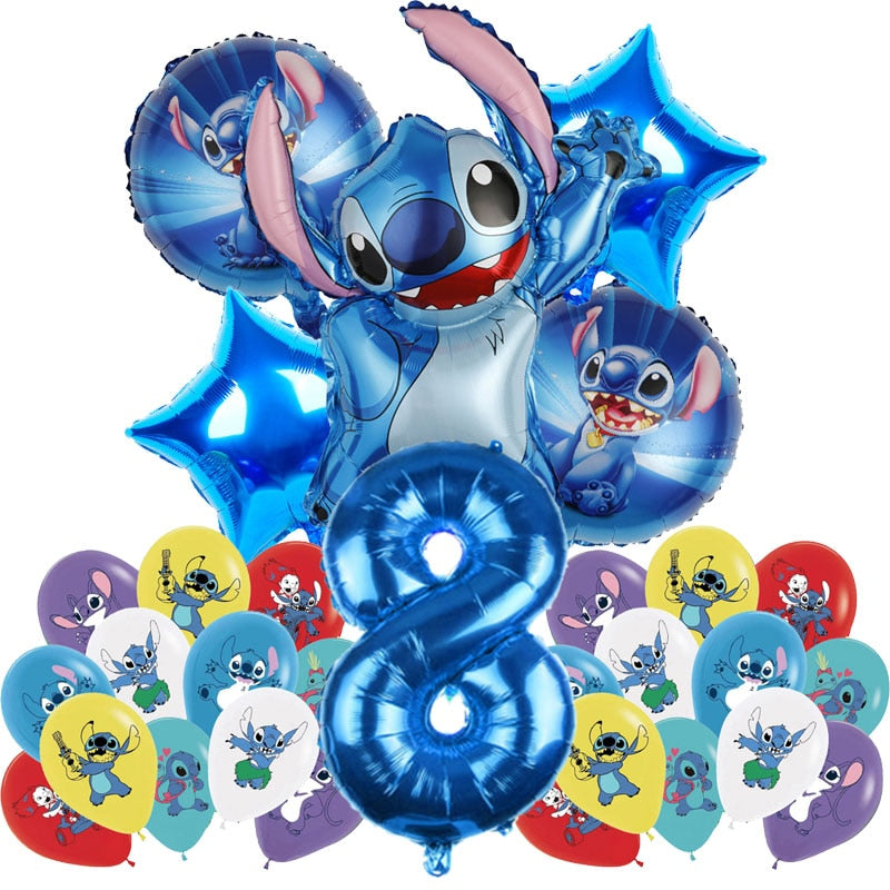 Nagy születésnapi lufi készlet Lilo és Stitch - több változatban