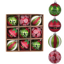Karácsonyfa gömbök 9 db - több változatban