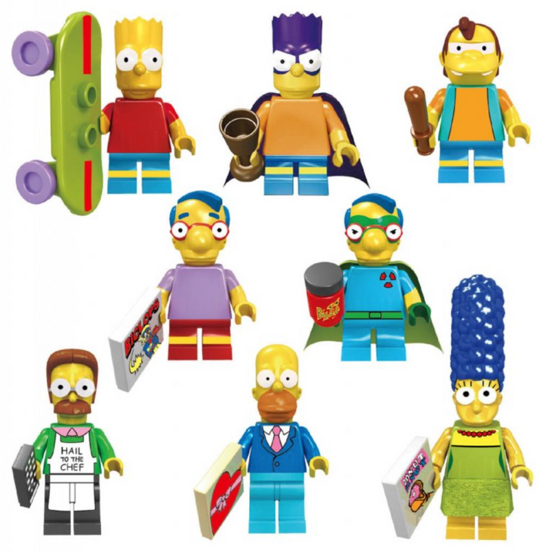 The Simpsons Figurák Lego-hoz - 8 db