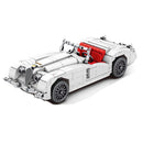 Fehér retro autó építőkészlet