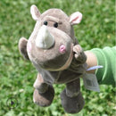 Plüss kézbáb - orrszarvú