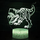 Lámpa 3D illúzióval - T-Rex