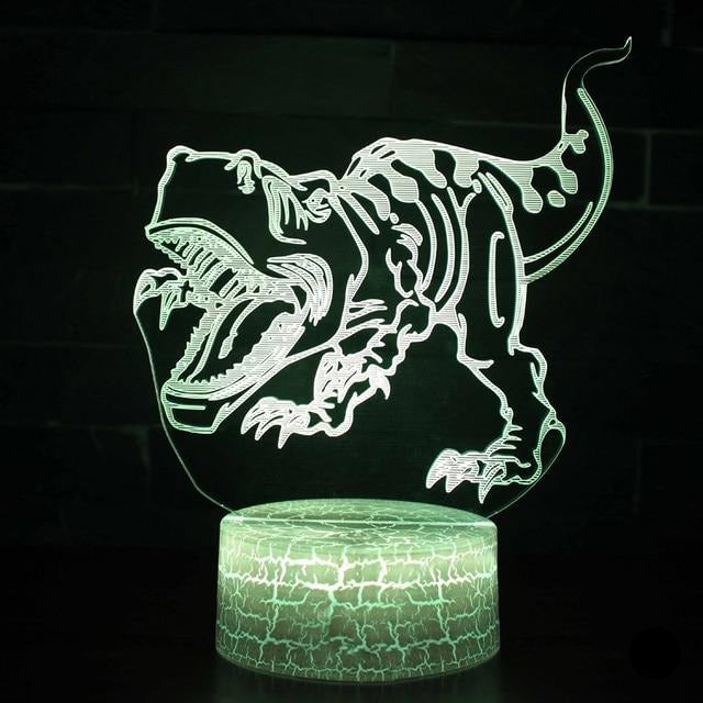 Lámpa 3D illúzióval - T-Rex