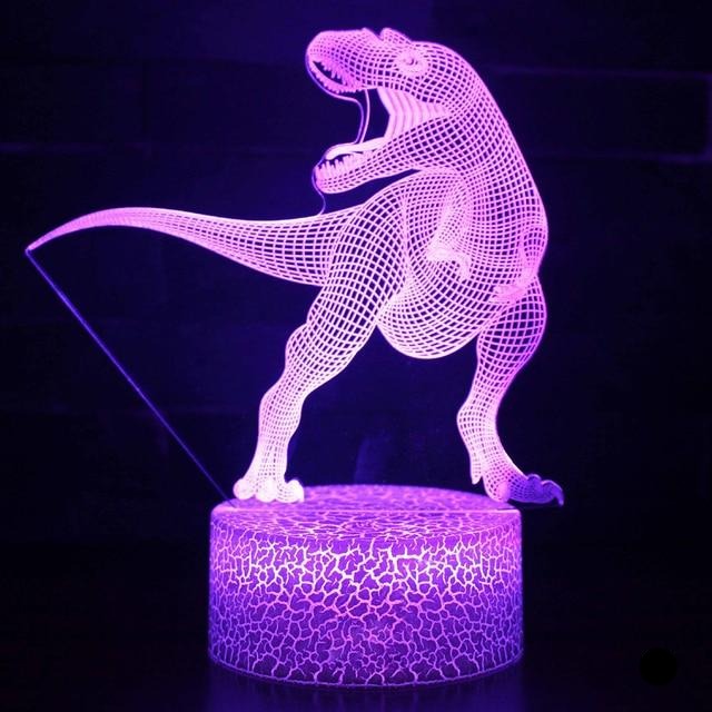 Lámpa 3D illúzióval - Tyranosaurus rex