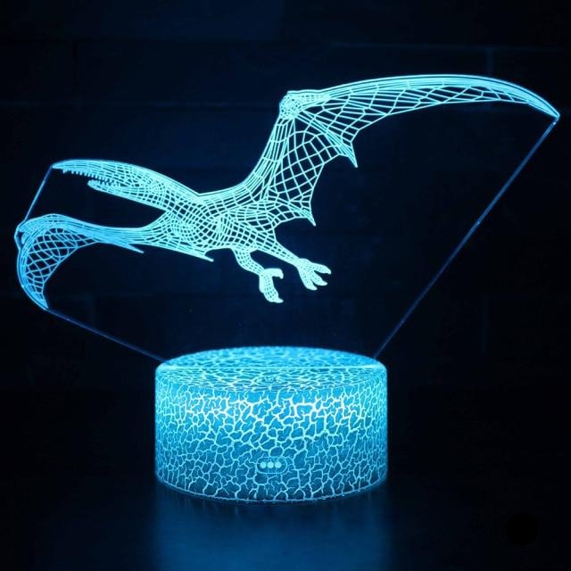 Lámpa 3D illúzióval - Pterosaurus
