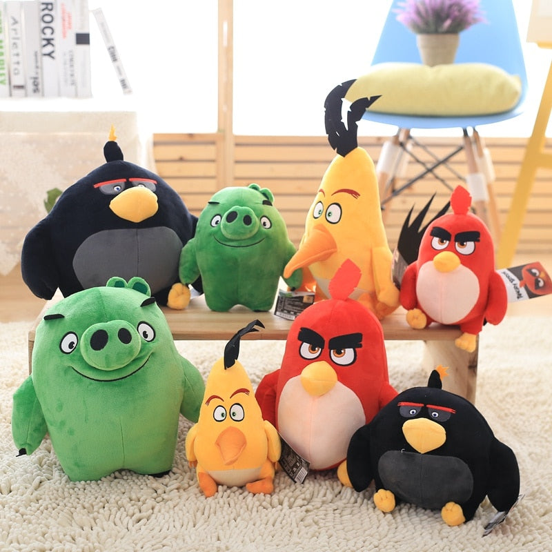 Plüssfigurák Angry Birds - 4 db - több méretben