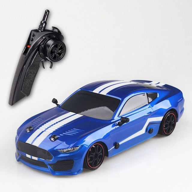 Távirányítós sportkocsi - kék Ford Mustang