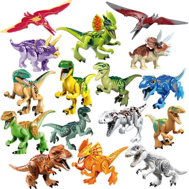 Jurassic world dínó figurák Lego-hoz - 16 db