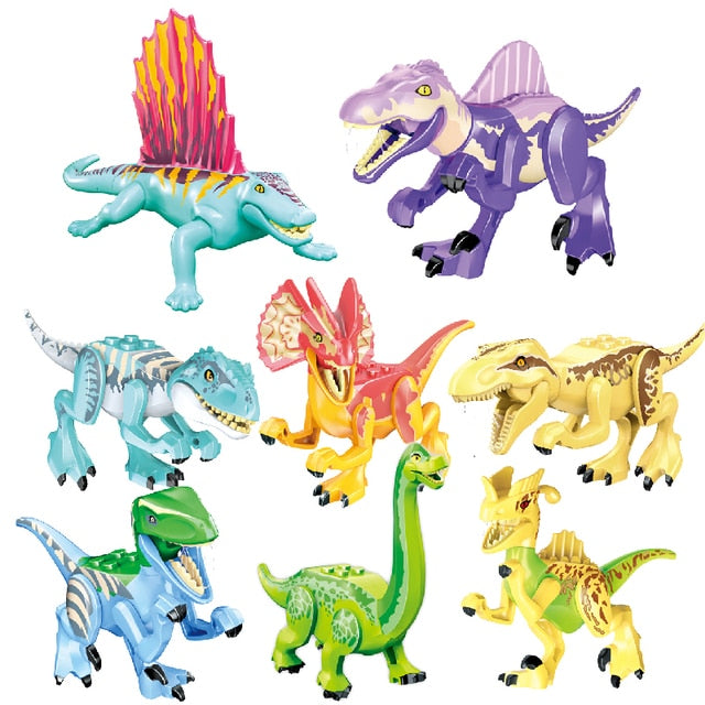 Jurassic world dínó figurák Lego-hoz - 8 db