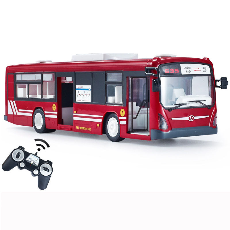 Távirányítós piros busz