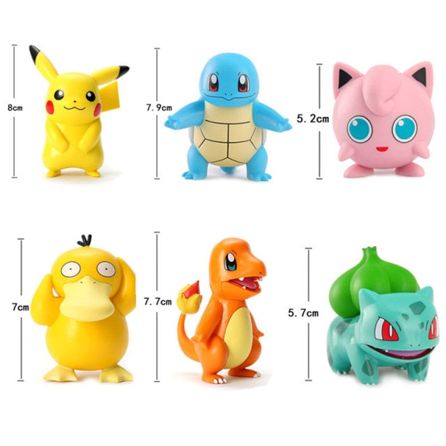 Pokémonok Figurák - 6 db