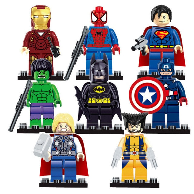 Marvel Szuperhős Figurák Lego-hoz - 8 db