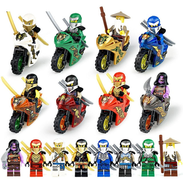 Ninja Figurák Lego-hoz - 8 db