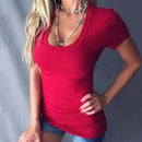 Egyszerű női póló - több színben