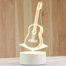 Lámpa 3D illúzióval - gitár