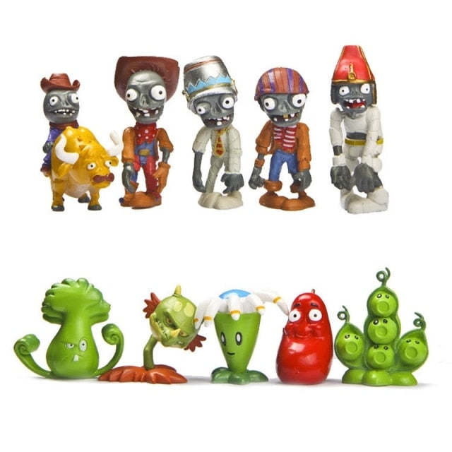 Plants vs Zombies Figurák - 10 db