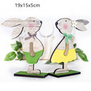 Két fából készült húsvéti nyuszi - több változatban